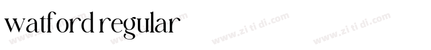 watford regular字体转换